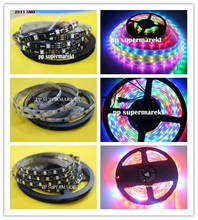 5M 30/60 LEDs/M 2811 píxeles programable direccionable Individual LED tira de luz WS2811 5050 RGB 12V negro cinta LED lámpara 2024 - compra barato