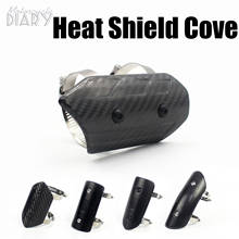 Motorcycle Exhaust Pipe Carbon Fiber Protector Heat Shield Cover Guard Anti-scalding For CB650F Z900 TMAX530 CB400 XMAX300 Z900 2024 - buy cheap