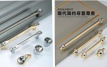 1PC Luxury Diamond Crystal Handles Zinc Alloy Chromium Kitchen Dresser Cabinet Handles Door Knobs Furniture Hardware 2024 - buy cheap