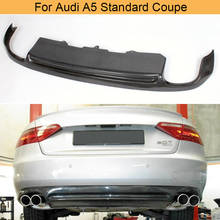 Углеродное волокно, задний бампер, спойлер, диффузор для Audi A5 Coupe 2, Стандартный, только 2008-2011, без линии, черный, PU 2024 - купить недорого
