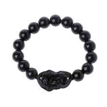 Feng Shui Obsidian Stone Wealth Pi Xiu Bracelet Attract Wealth and Good Luck Bracelet 2024 - buy cheap