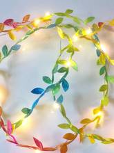 2m 20 LED Tiny Leaves Garland Fairy String Light Copper Wire Lights String Forest Wedding Christmas Home Party Decoration 2024 - buy cheap