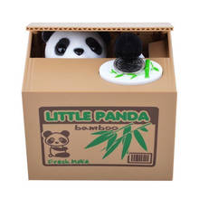 Alcancía de juguete con forma de gato Panda para niños, caja electrónica de monedas, regalo, novedad 2024 - compra barato