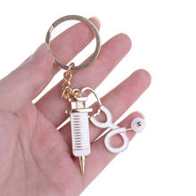 1Pcs Needle Medical Box Charm Keychain Key Ring Doctor Nurse Keyring Key Chain 2024 - buy cheap