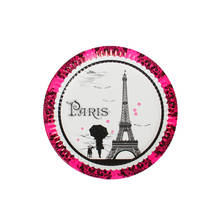 10pcs/lot Paris Tower disposable plates Paris Tower theme birthday party decorations Paris theme party supplies 2024 - buy cheap