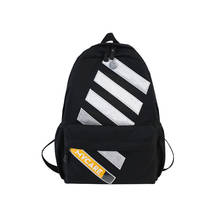 2020 Fashion large capacity striped ladies backpack Oxford Casual School Bag Girls Female Travel Bag Student backpack ZX-125. 2024 - buy cheap