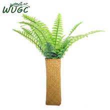 1 peça erva persa artificial capotada folha de plástico flor falsa faça você mesmo folha persa verde planta decoração de jardim para casa 2024 - compre barato