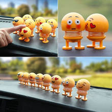 Car Decoration  Ornament Dolls Cute Cartoon Funny Wobble Head Robot Lovely Car Dashboard Interior Decor Auto facial expression 2024 - buy cheap