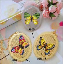 France dmc threads Craft Stich Cross Stitch Bookmark Christmas Plastic Fabric Needlework Embroidery butterfly Cross-Stitching 2024 - buy cheap