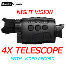 Dispositivo Binocular de visión nocturna, visor Digital 4X para caza, Vídeo/fotografía, cazador, 300m 2024 - compra barato