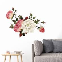 Etiqueta extraíble para pared, adhesivo de flores, ramas y aves, decoración de fondo 2024 - compra barato