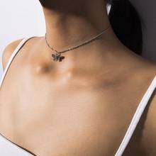 Cute Butterfly Choker Necklace For Women Gold Chain Statement Collar Female Chocker Gift For Friend Wholesale Dropshipping 2024 - buy cheap