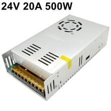 24V 20A 500W switching power supply built-in cooling fan AC 110 / 220V to DC 24V DC transformer for led strip light display 2024 - buy cheap