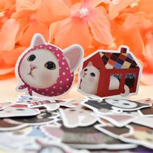 30pcs Self-made Cute  white cat stickers Scrapbooking Stickers /Decorative book Sticker /DIY Craft Photo Albums Animal sticker 2024 - buy cheap