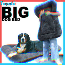 Кровать для домашних питомцев, кровать для больших и средних собак, пушистая кровать для больших собак, удобный диван, аксессуары для щенков, подушка 2024 - купить недорого