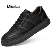 Misalwa Tiny Size 36-47 Men Casual Shoes Genuine Leather Luxury Mens Casual Sneakers Oxford Classic All-match Men Shoes 2024 - buy cheap