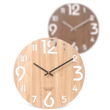 Nordic Wooden Wall Clock Home Decoration Quartz Clocks Simple Silent Vintage Modern Design Hollow Digital Solid Wood Wall Clock 2024 - buy cheap