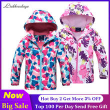 Windbreaker For Girls 2020 Newest Teenage Flower Polar Fleece Hoodies For Girls Outerwear Coat Spring 3-12T Kids Jackets Clothes 2024 - buy cheap