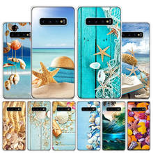 Funda de madera azul con forma de estrella de mar para Samsung Galaxy, carcasa para teléfono Samsung Galaxy S10, S20 FE, S21 Ultra Note 10, 9, 8, S9, S8, S7 Edge, J4, J6, J8 Plus, Lite + C 2024 - compra barato