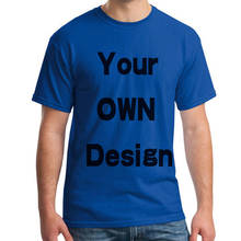 BTFCL индивидуальные мужские и женские мужские индивидуальные футболки с принтом, как фото или логотип текст Сделай Сам свой собственный дизайн 100% хлопок Harajuku синяя футболка 2024 - купить недорого