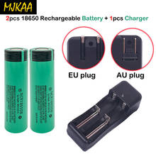 2pcs MJKAA 3.7V 3400 MAh Li-ion Rechargeable Battery 18650 Battery + 1pcs Double-slot Intelligent Charger 2024 - buy cheap