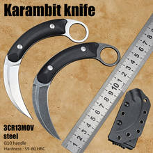 Karambit-cuchillo táctico para acampar, herramienta de supervivencia al aire libre, csgo G10 con mango 2024 - compra barato