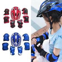 1 Set Bicycle Helmet Kids Children Roller Skates Bike Safety Helmet Knee Elbow Wrist Guard Pad Set 2024 - buy cheap