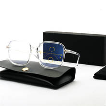 High Quality Anti-Blue Progressive Multi Focus Reading Glasses Diopter Men Full-frame Clear Lens Computer Presbyopic Glasses NX 2024 - buy cheap