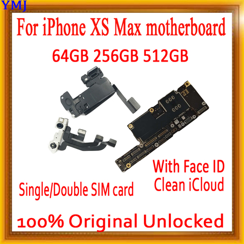 Buy No Icloud For Iphone Xs Max Motherboard 64gb 256gb 512gb 100 Original Unlocked For Iphone Xs Max Logic Board With Face Id In The Online Store For Mobile Motherboard Parts Store