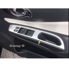 Для Nissan NOTE 2017 2018 2019 2020 Стайлинг автомобиля крышка окна двери стеклянная панель подлокотник отделка кнопки выключателя подъема рамка 4 шт 2024 - купить недорого
