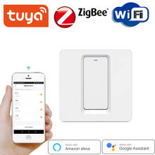 Переключатель Tuya ZigBee, работающий с Tuya ZigBee Hub, сенсорный переключатель, наклейка, приложение SmartLife, управление, питание от TuYa, настенный выключатель, 110 В, 220 В 2024 - купить недорого