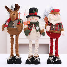 Christmas stand Elk Elder Snowman retractable doll Christmas deer counter window hotel plush decoration decoration holiday gift 2024 - buy cheap