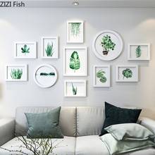 Wall Hanging Photo Frame Set Solid Wood Photo Frames Family Portrait Room Background Decoration Wall Ornaments Home Decoration 2024 - buy cheap