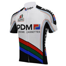 Branco clássico pdm ciclismo jersey homens manga curta verão camisa de ciclismo roupas de bicicleta desgaste jersey estrada cycl 2024 - compre barato