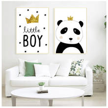 Cartoon Panda Canvas Poster Wall Art Nursery Print Painting Nordic Kids Decoration Pictures Children Boys Bedroom Decor 2024 - buy cheap