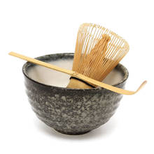 Tazón de cerámica para ceremonia del té, cuchara de té de bambú, batidor japonés, herramienta de té de 4 estilos 2024 - compra barato