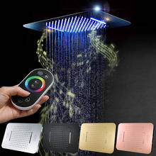 Bluetooth Music LED Shower Head 580*380mm Embedded Ceiling Bathroom Spa Shower Waterfall Showerheads SUS304 Chrome Black Gold 2024 - buy cheap