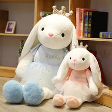 Novo huaggble coelho bonito brinquedos de pelúcia coroa coelho recheado & pelúcia animal brinquedos do bebê boneca bebê acompanhar presentes de brinquedo do sono para crianças 2024 - compre barato