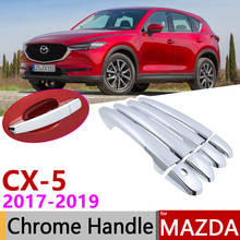 Для Mazda CX-5 CX5 CX 5 KF 2017 ~ 2019 Роскошная хромированная внешняя дверная ручка, крышка, автомобильные аксессуары, наклейки, набор отделки из 4 дверных 2018 2024 - купить недорого