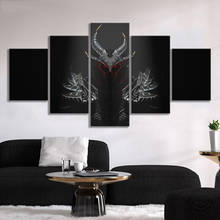 Pôster de jogos warcraft, 5 peças, jogos, arte, pinturas em tela, world of warcraft, pôster, decoração de parede, pintura de casa 2024 - compre barato