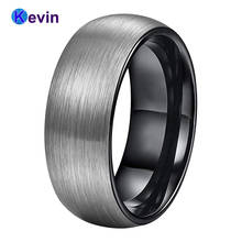 Classic Rings For Mens Women Black Tungsten Band Width 6MM And 8MM Available 2024 - buy cheap