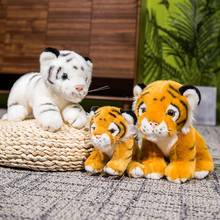 Juguete de tigre vívido de tres Poses para niños, modelo de animales de imitación animados, decoración del hogar, muñecos de felpa, regalo de cumpleaños, ornamento 2024 - compra barato