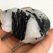 Gema de cristal de turmalina negra Natural, espécimen Mineral de roca en bruto, colección de piedra curativa de investigación científica y enseñanza 2024 - compra barato