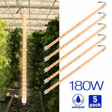 5 шт./лот светодиодный светильник для выращивания 180 Вт полный спектр 360 ° светильник ing Tube Фито лампа бар для комнатных теплиц гидропоники растений цветок Vegs 2024 - купить недорого