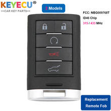 KEYECU 5 Button 315 MHZ/433MHz Intelligent Card Smart Remote Key For Cadillac SRX,XTS,ATS 2010 2011 2012 2015 NBG009768T 2024 - buy cheap