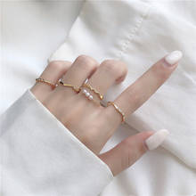 Adolph-Conjunto de anillo de plata de primera ley para mujer, sortija, anillo, moda, personalidad, regalo, novedad, 2020, 5 uds. 2024 - compra barato