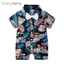 Toddler Summer Clothes Fashion Print Beach Baby Romper Short Sleeve Cotton Gentleman Jumpsuit Newborn Outfits Boys Clothing 2011 2024 - buy cheap