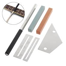 Kit de ferramentas para limpeza e cuidados com guitarra, 6 peças, reparação, ukulele, baixo, mandolin, banjo, instrumento de cordas, violão 2024 - compre barato