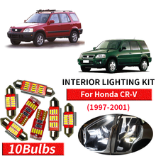 Paquete de luces interiores de coche, Kit de luces led Canbus blancas para el maletero de la cúpula interior del coche Honda CR-V, 10X, 1997-2001 2024 - compra barato