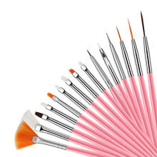 15pcs Professional UV Gel Acrylic Nail Art Brush Set Nail Design Polish Painting Drawing Pen Perfect Manicure Nail Tools New Hot 2024 - buy cheap